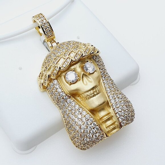 "14K Gold Plated Cubic Zircon Pendant, EVBRS651 - Picture 9 of 11